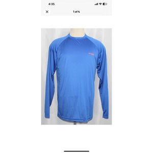 COLUMBIA PFG OMNI-WICK Men Medium Blue Terminal Tackle L/S Shirt NEW- FREE SHIP